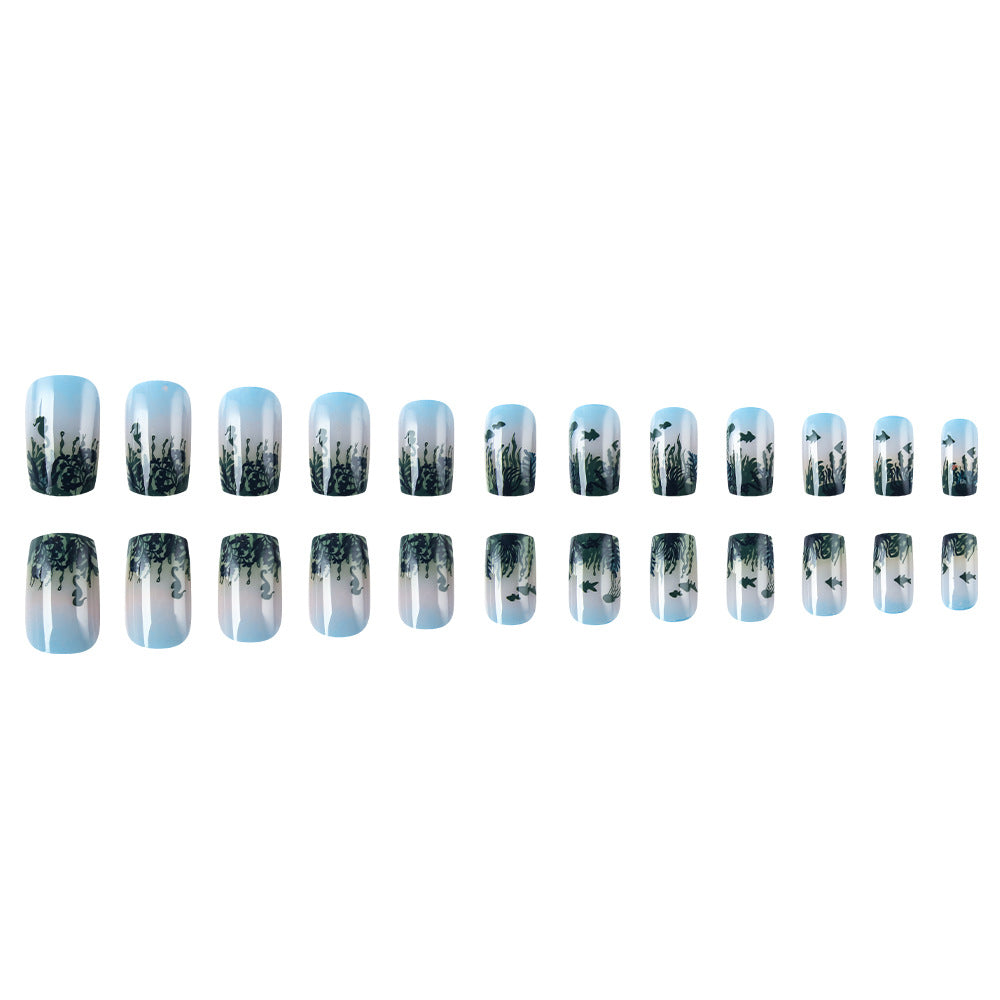 Ocean-Inspired Art Press-On Nails Stornfield