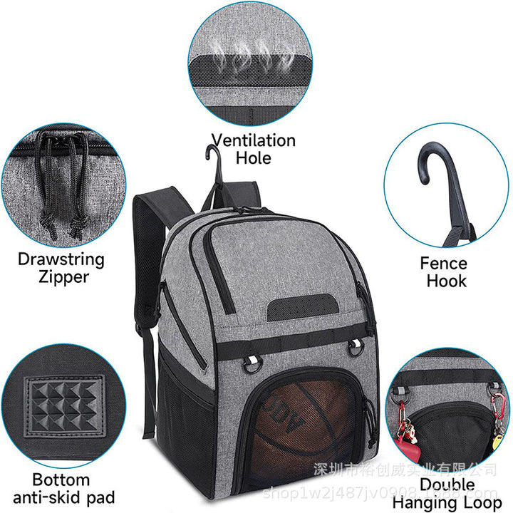 Multi-Compartment Sports Backpack with Shoe Storage Stornfield