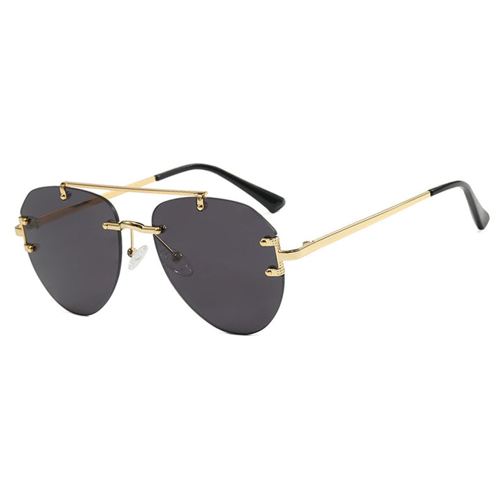 Women modern pilot sunglasses with gradient lenses and slim metal frame Stornfield