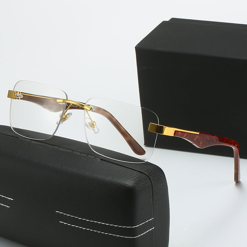Women’s fashionable half-frame glasses with elegant metal and plastic mix Stornfield