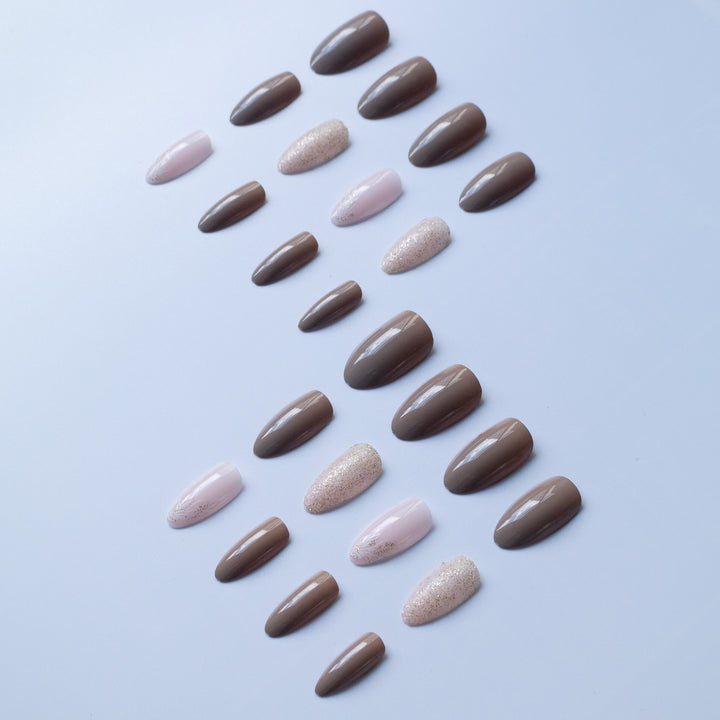 Elegant Glitter and Matte Nail Art Set