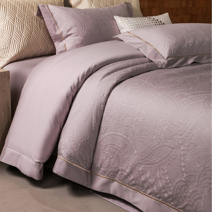 Luxury Quilted Paisley Jacquard Duvet Cover Set