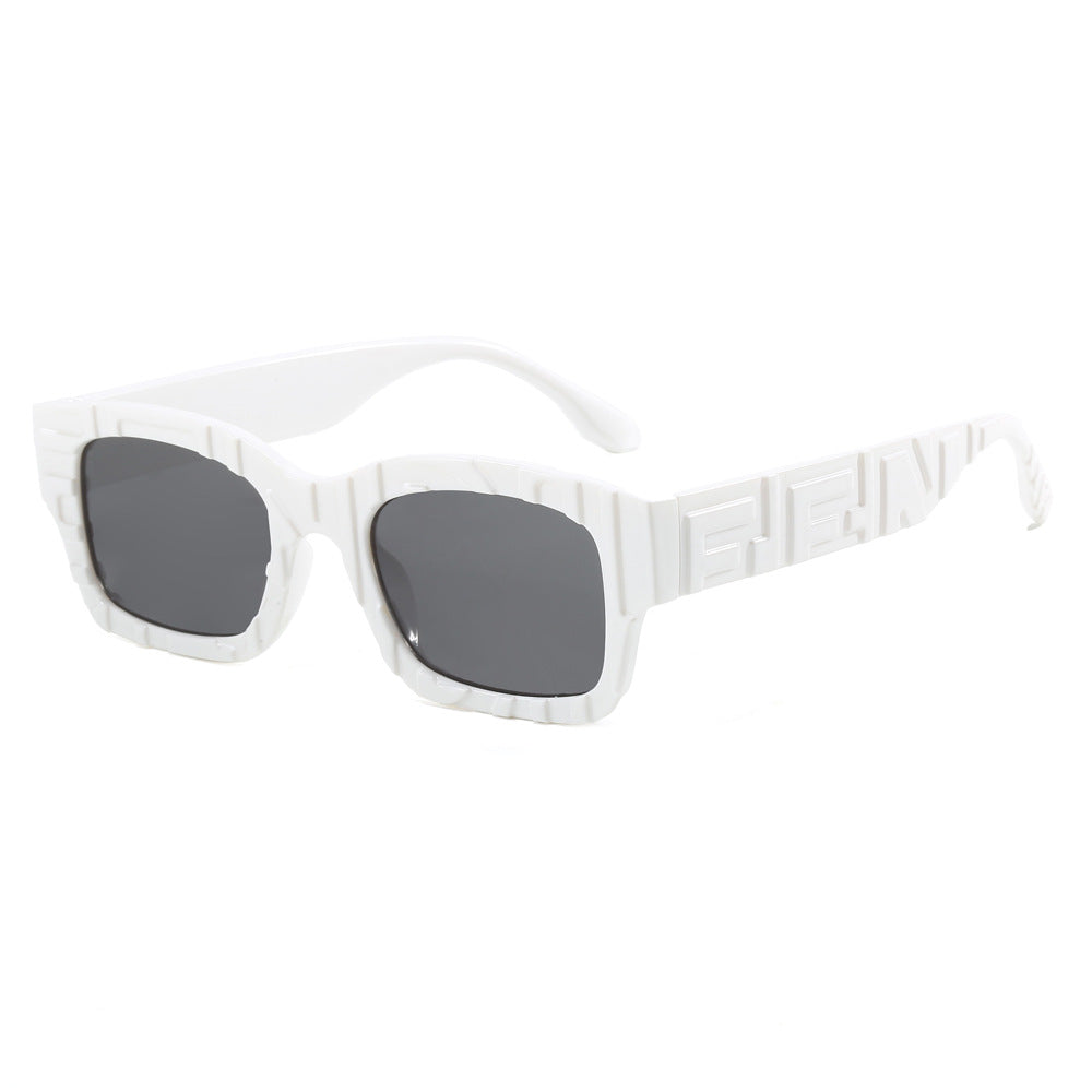 Women's fashionable square sunglasses with textured frame and UV protection Stornfield