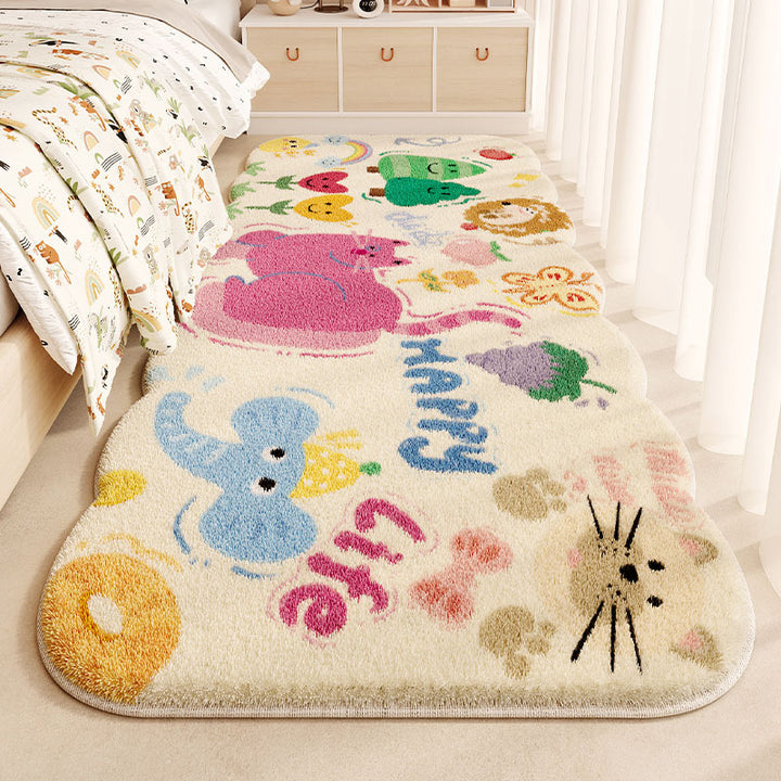 Children's Fun-Themed Plush Area Rug for Home