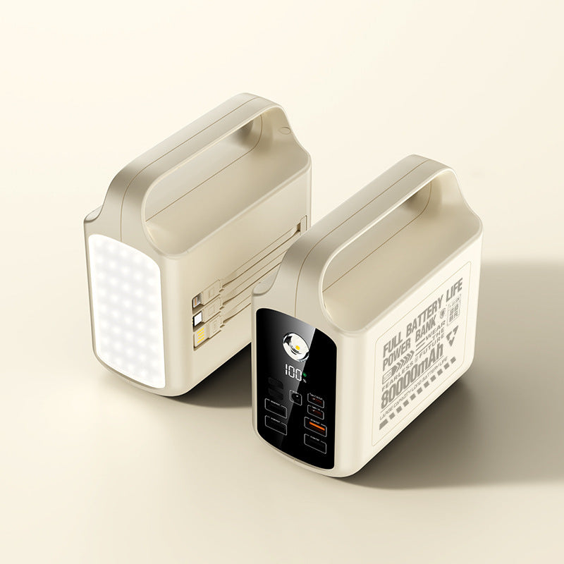 Portable power bank with integrated LED lighting and high capacity Stornfield