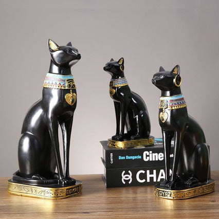 Antique Egyptian Cat Figures Stornfield