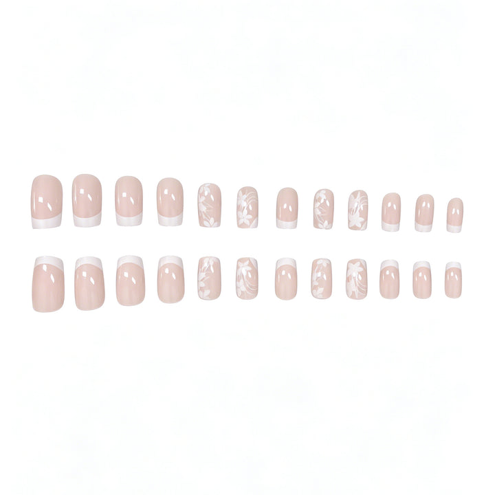 Elegant Floral Design Press-On Nail Set Stornfield