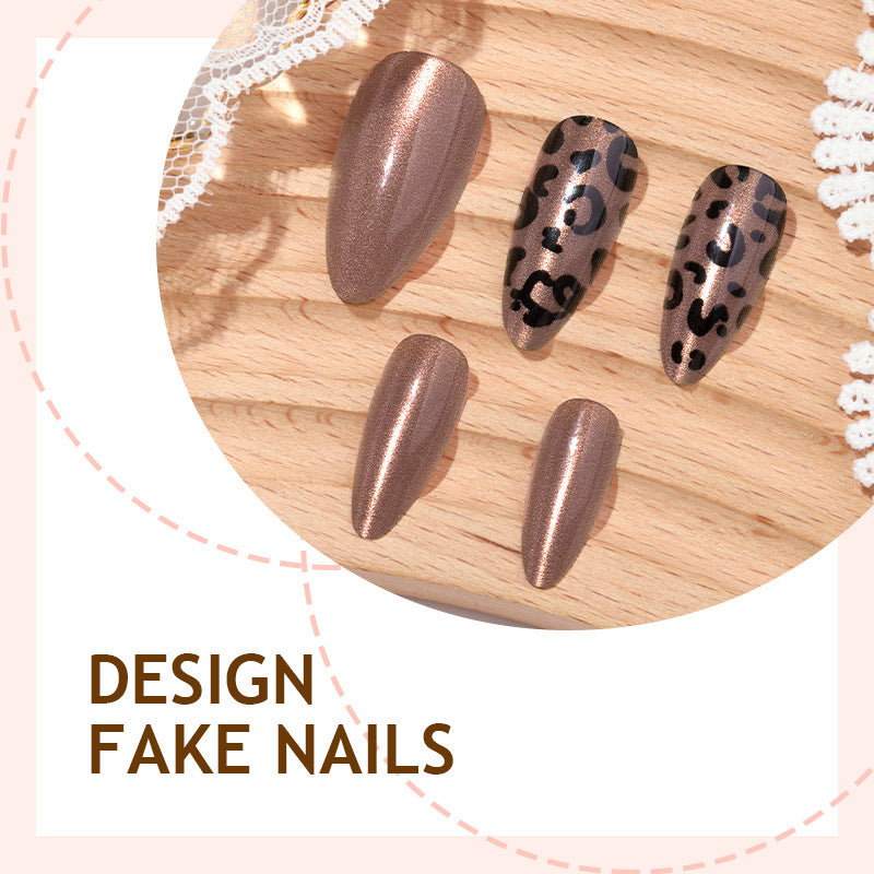 Creative nail art set with modern leopard accents Stornfield