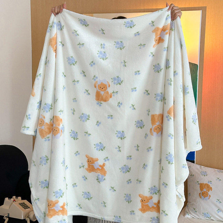 Cat-Themed Cozy Fleece Throw Blanket
