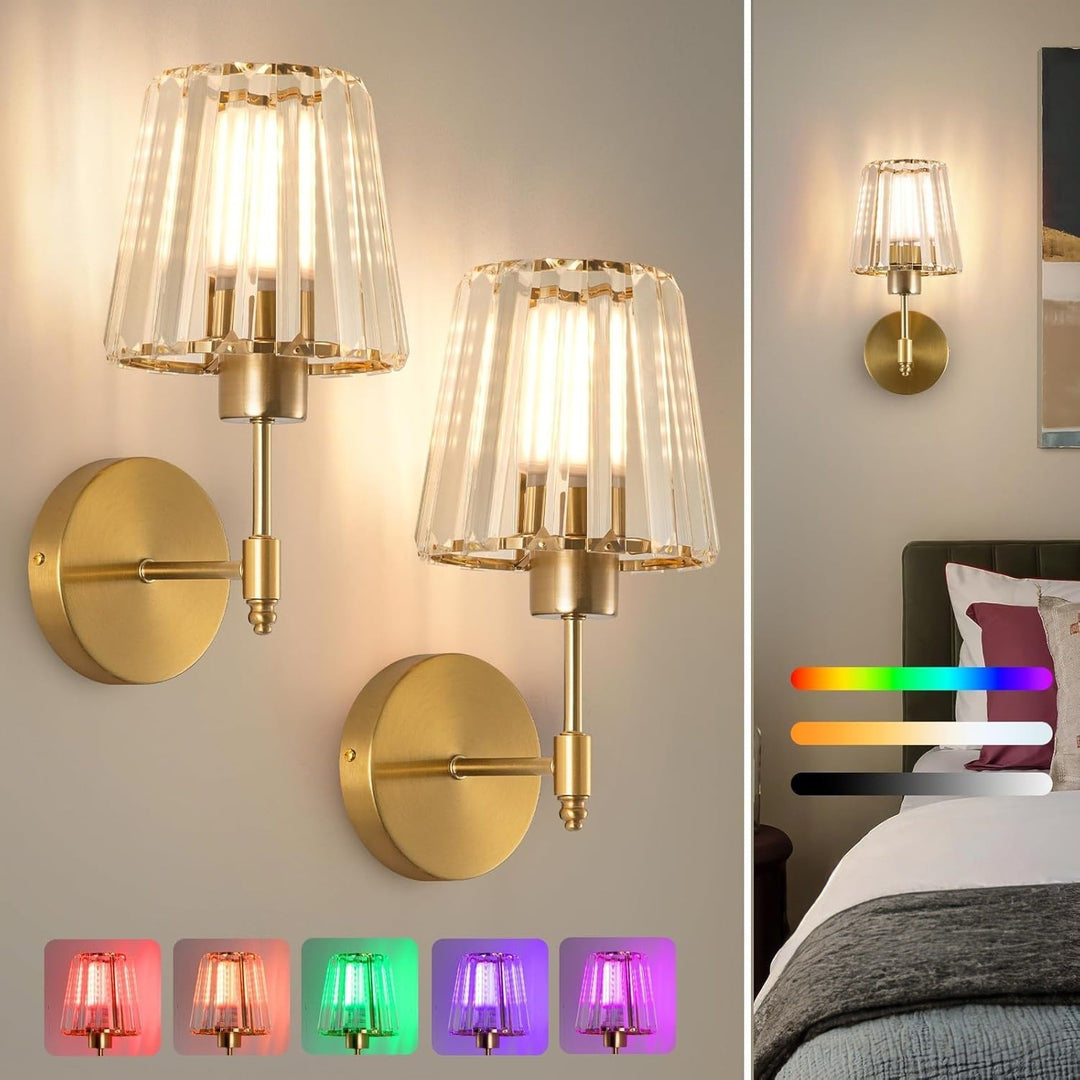 Crystal-Accented LED Wall Sconce