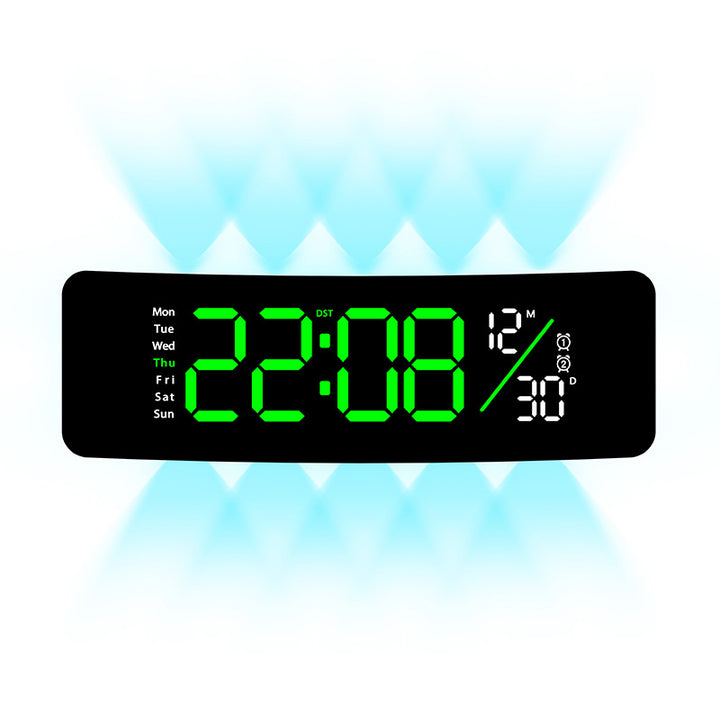 Digital display alarm clock with weekday display and temperature Stornfield