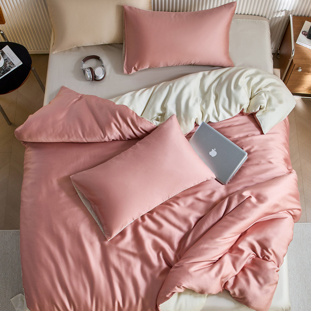 Luxurious satin bedding set with silky soft touch and extra soft pillowcases