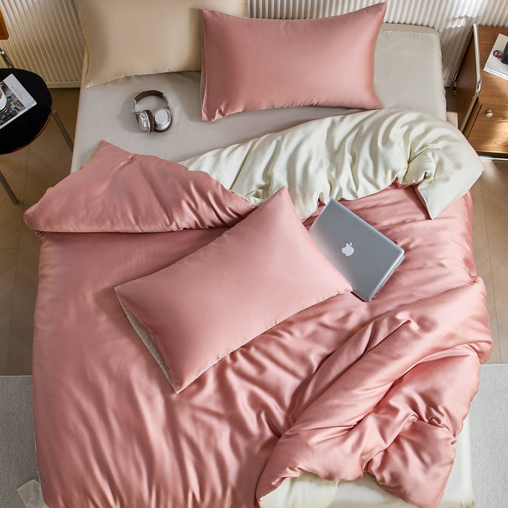Luxurious satin bedding set with silky soft touch and extra soft pillowcases