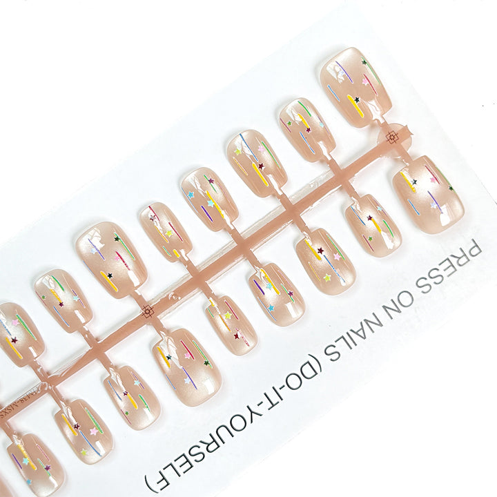 Premium Artistic Press-On Nail Set Stornfield