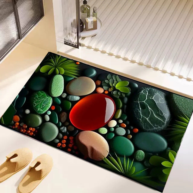 Artistic Garden-Themed Floor Mat