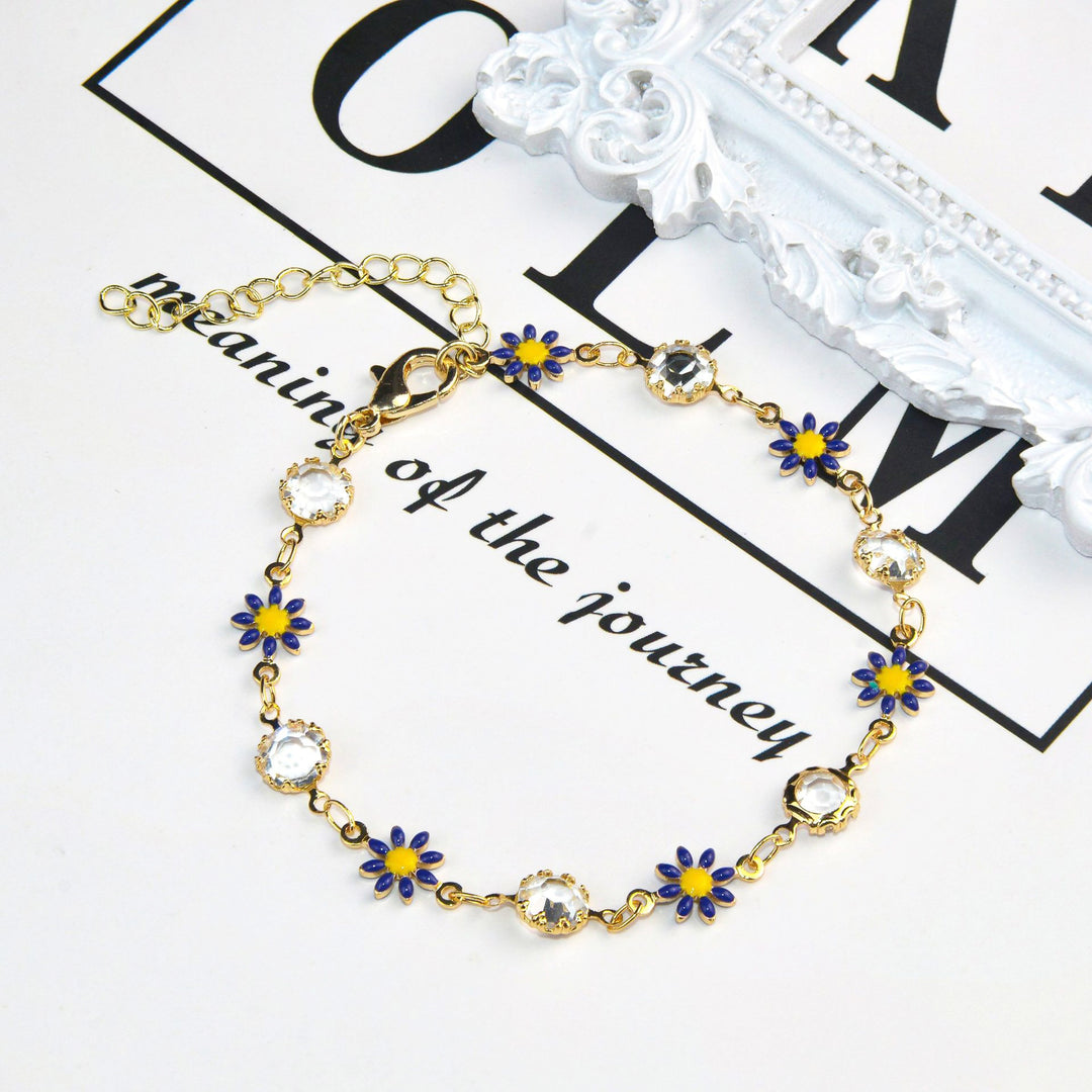 Floral Crystal Charm Bracelet Stornfield