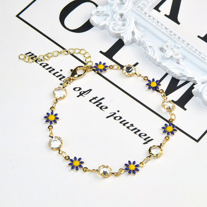 Floral Crystal Charm Bracelet Stornfield