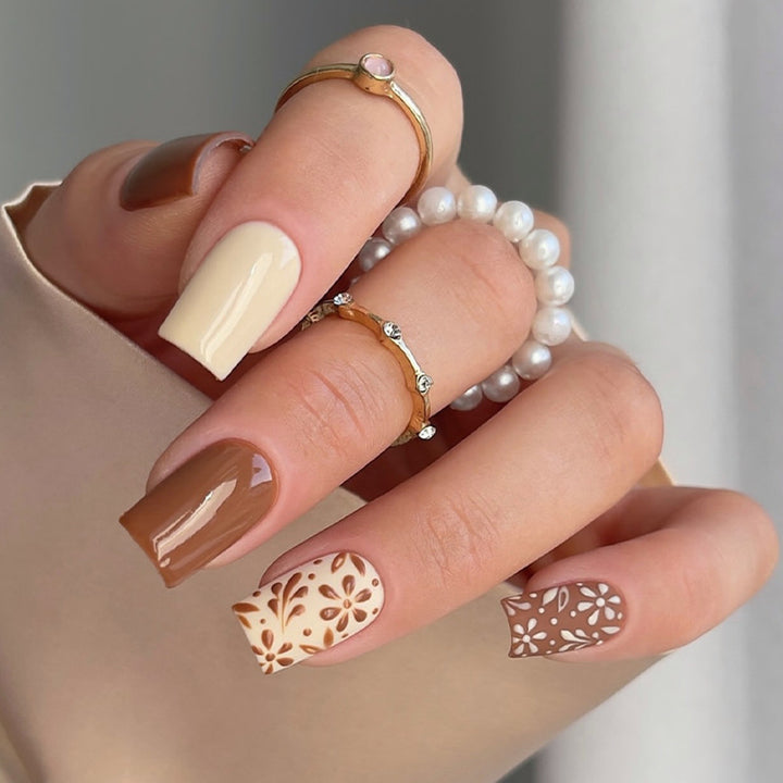 Acrylic nail set with modern designs Stornfield