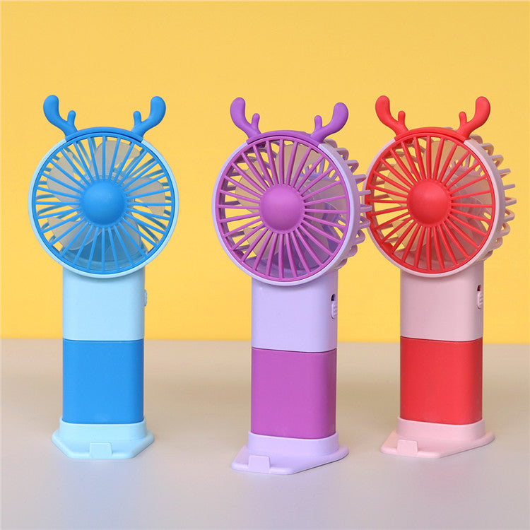 Unisex Portable Hand Fan in Playful Cat Design Stornfield