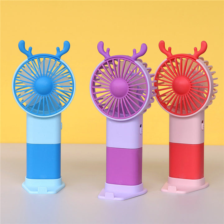 Unisex Portable Hand Fan in Playful Cat Design Stornfield