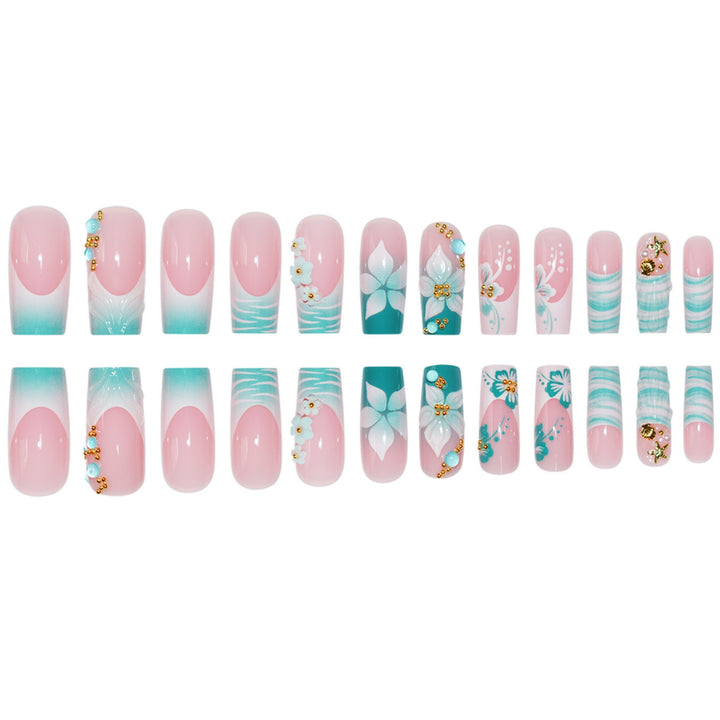 Decorative Floral Pattern Press-On Nails Stornfield