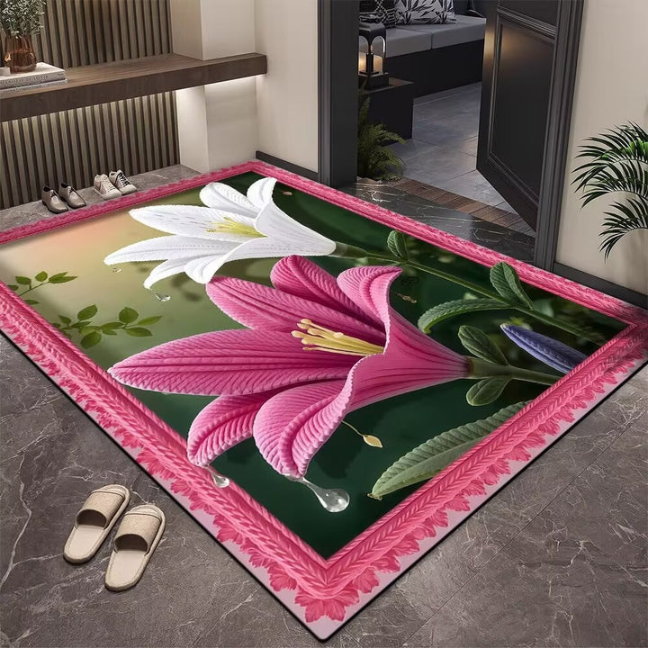 Elegant Floral Design Area Rug