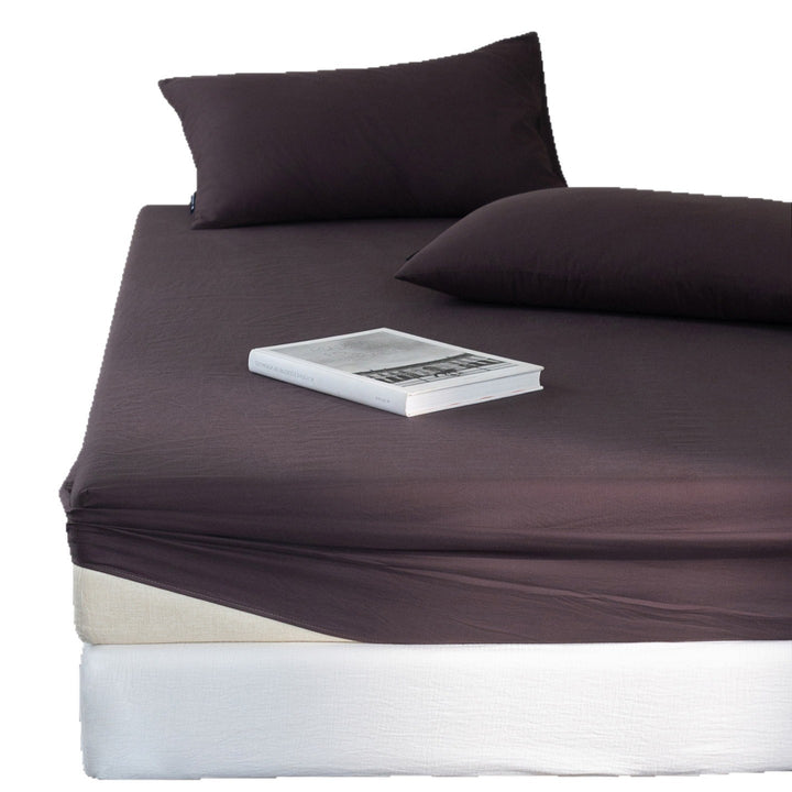 Deep-Fit Stretch Jersey Fitted Sheet Set with Elastic Skirt