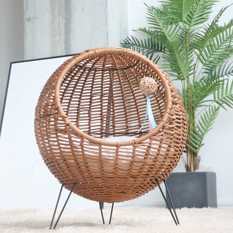 Cat Bed with Stylish Rattan Design Stornfield