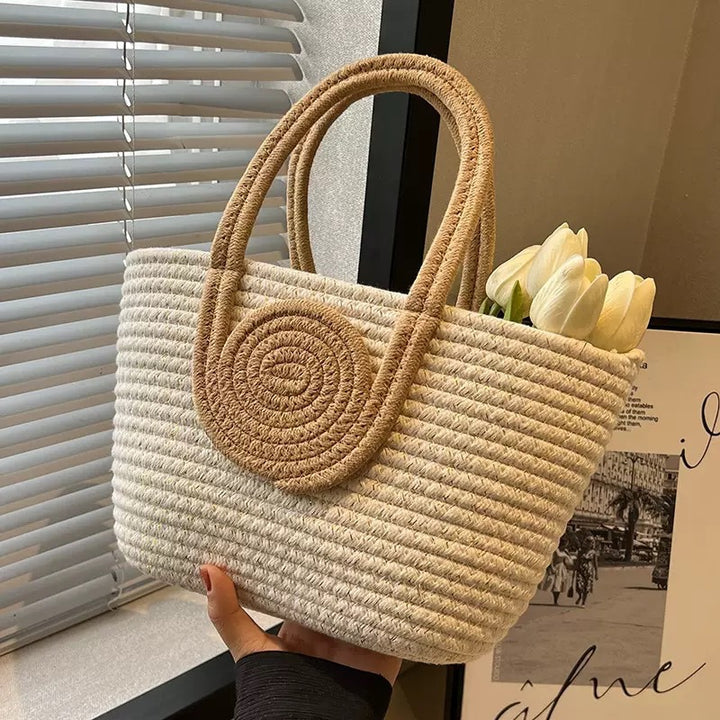 Handmade basket bag with innovative handle Stornfield