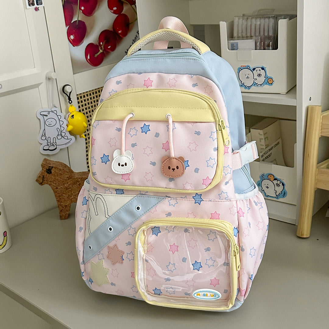 Playful Embroidered Star-Themed Backpack Stornfield