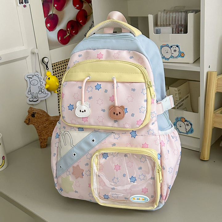 Playful Embroidered Star-Themed Backpack Stornfield