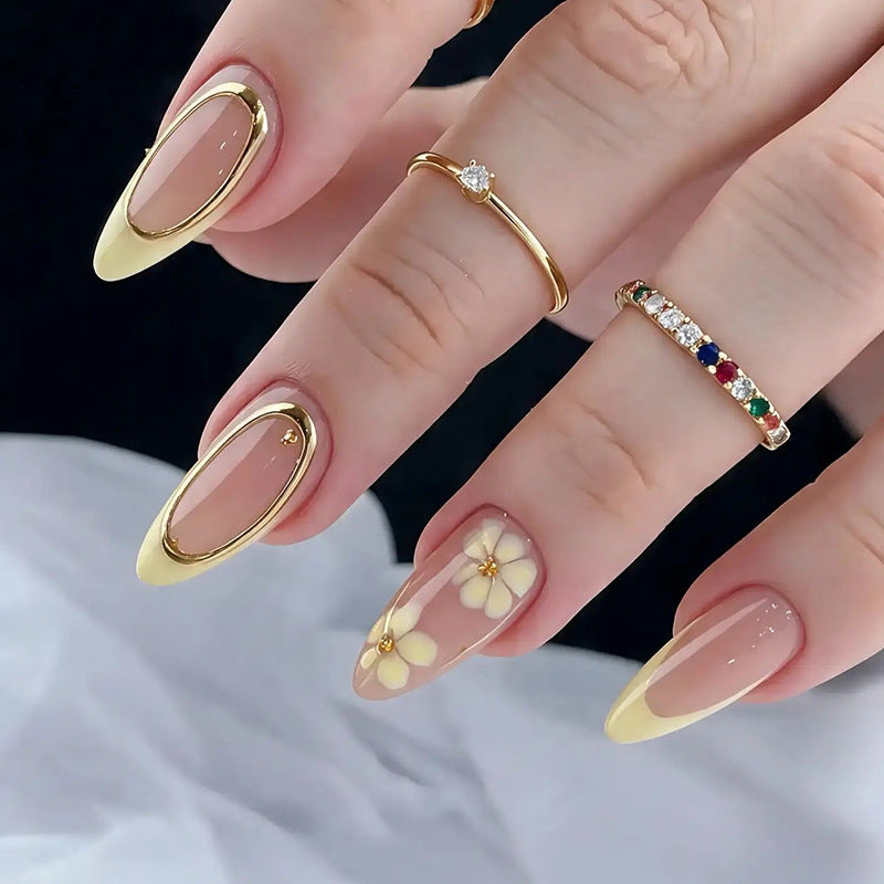 Elegant Floral Acrylic Nail Art Enhancements Stornfield