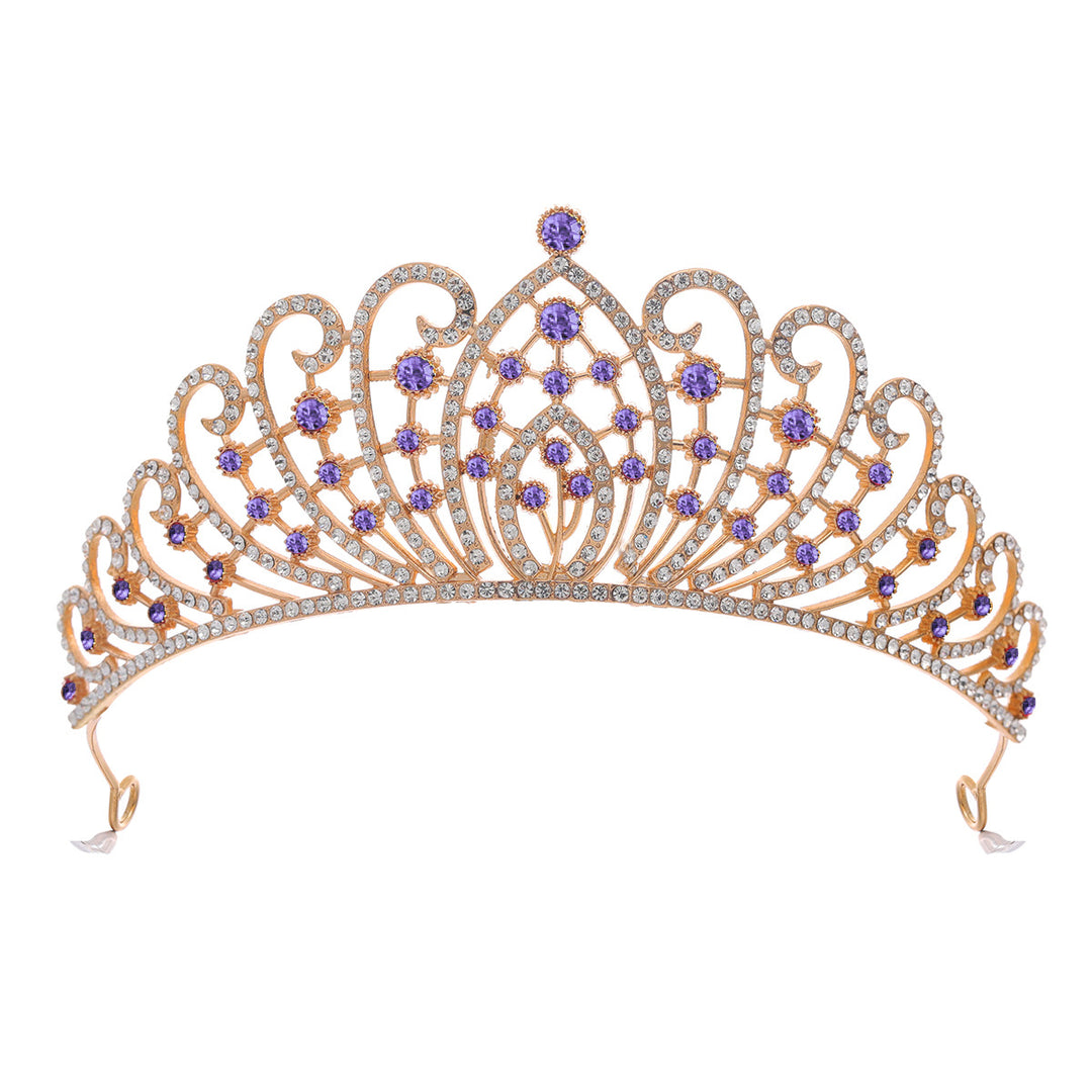 Ladies Elegant Rhinestone Tiara with Floral Details Stornfield