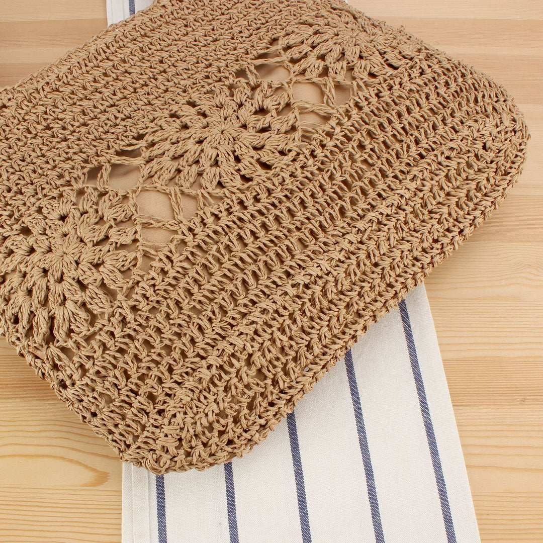 Hand-knotted tote bag made of natural bast Stornfield