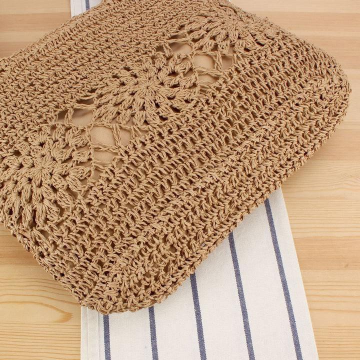 Hand-knotted tote bag made of natural bast Stornfield