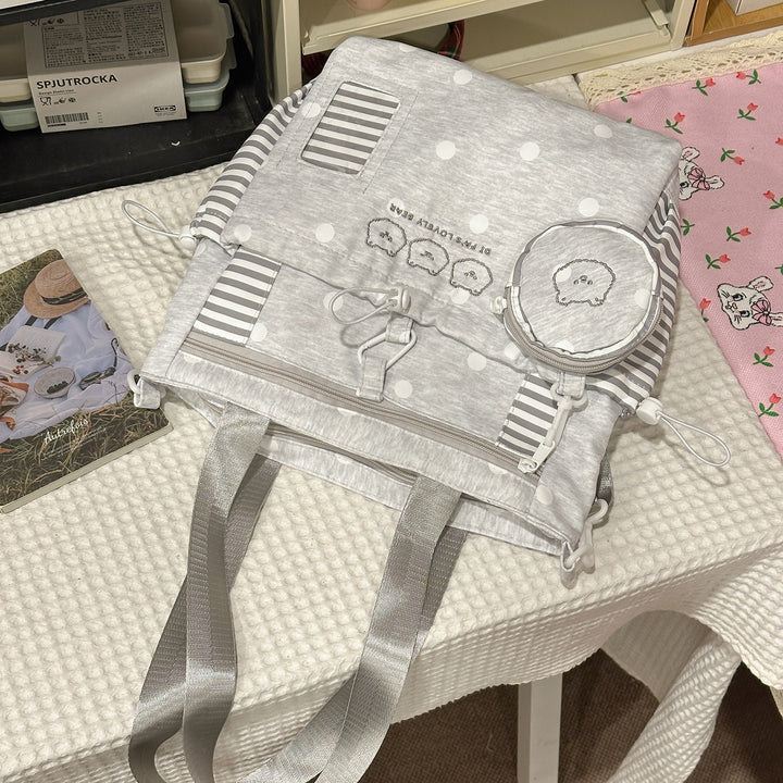Multi-Pocket Star-Patterned Backpack Stornfield