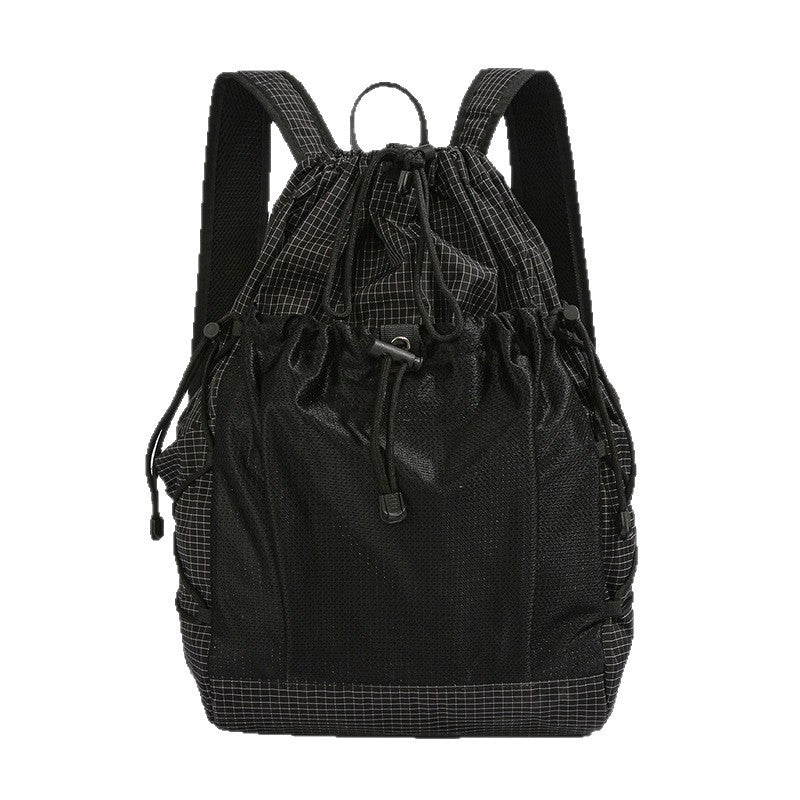 Versatile Mesh-Panel Drawstring Backpack Stornfield