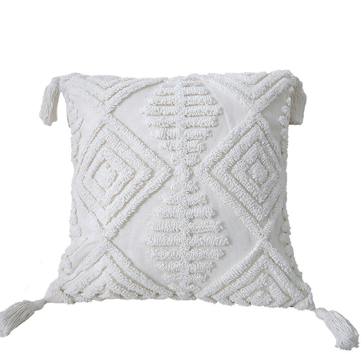 Textured Geometric Throw Cushion