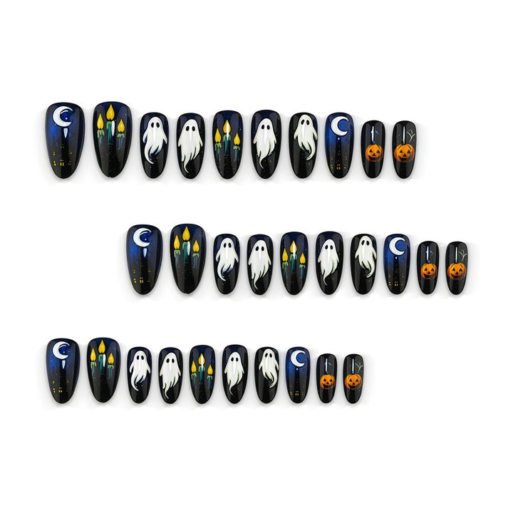Artificial nails with spooky Halloween designs Stornfield