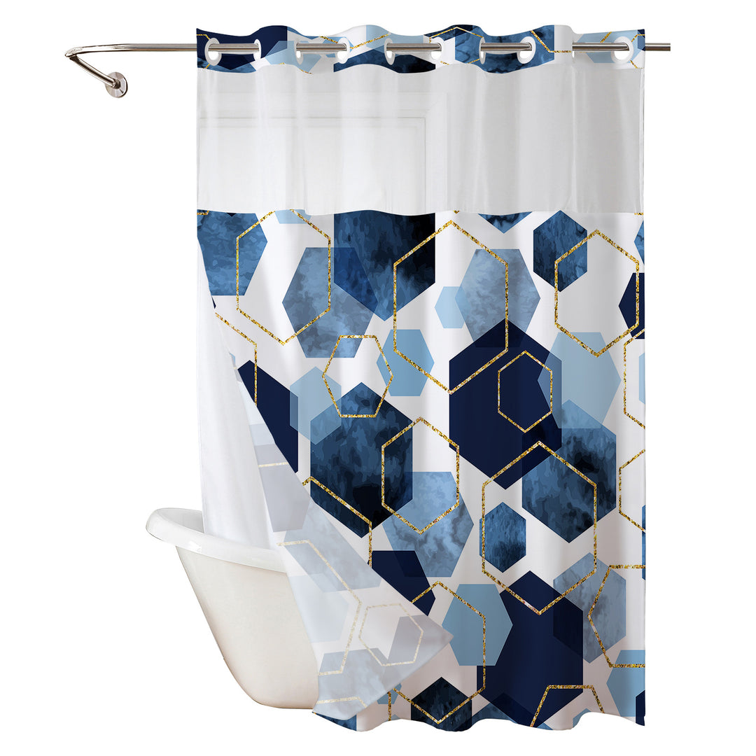 Geometric Pattern Shower Curtain Stornfield