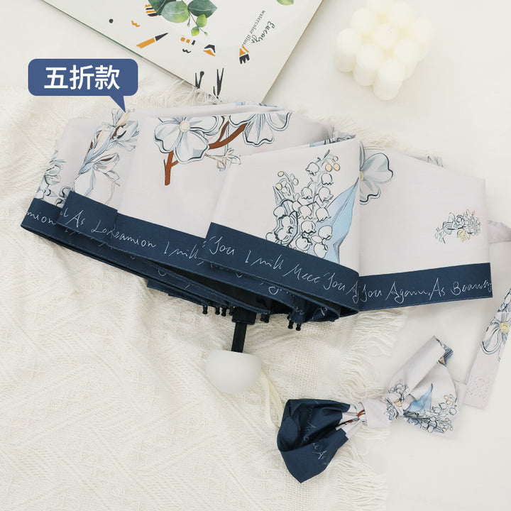 Ladies Folding Umbrella with Elegant Floral Pattern Stornfield