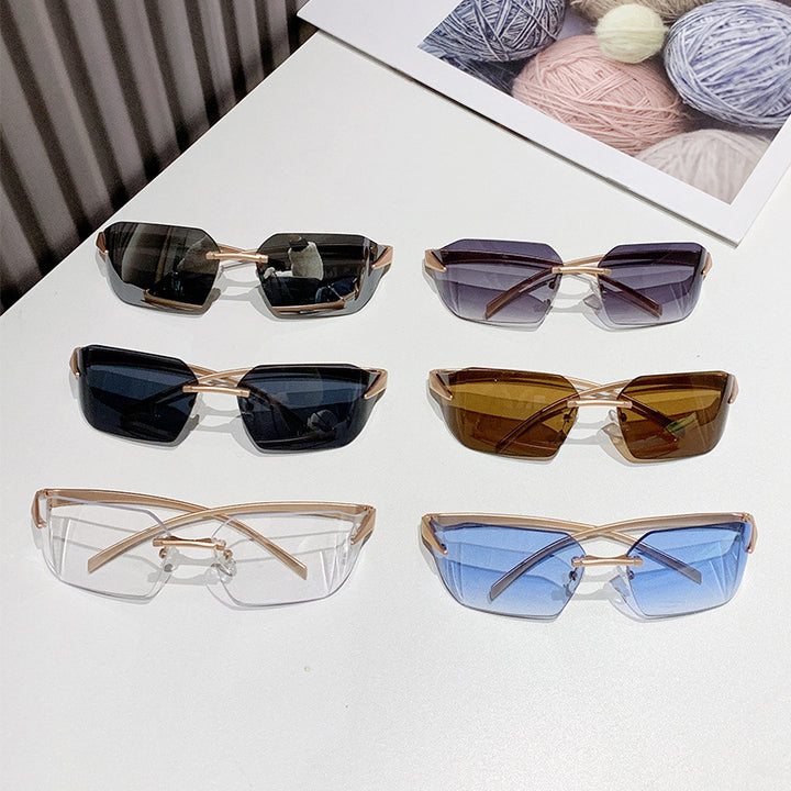 Women's fashion square sunglasses with embellished metal frame Stornfield