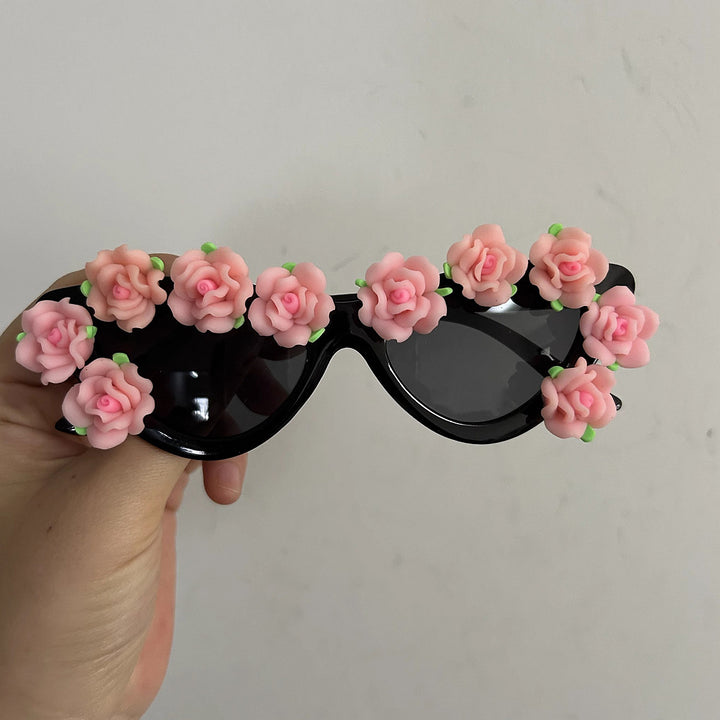 Women Cat-Eye Sunglasses with Floral Decor Stornfield