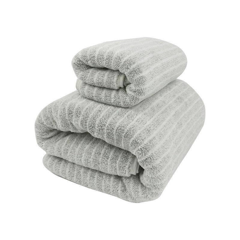 Terry Towel Set With Luxurious Striped Pattern Stornfield