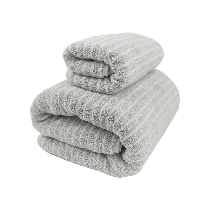 Terry Towel Set With Luxurious Striped Pattern Stornfield
