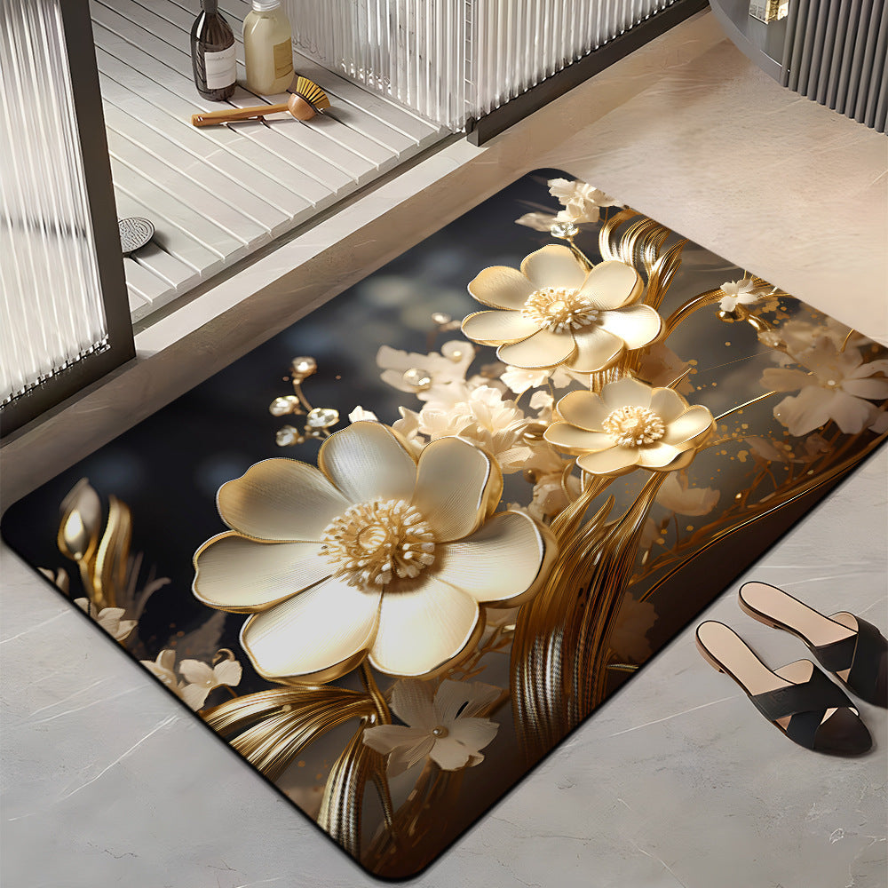 Floral Design Bath Mat Stornfield