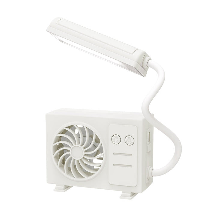 Women's multifunctional table lamp with integrated fan and flexible arm positioning Stornfield