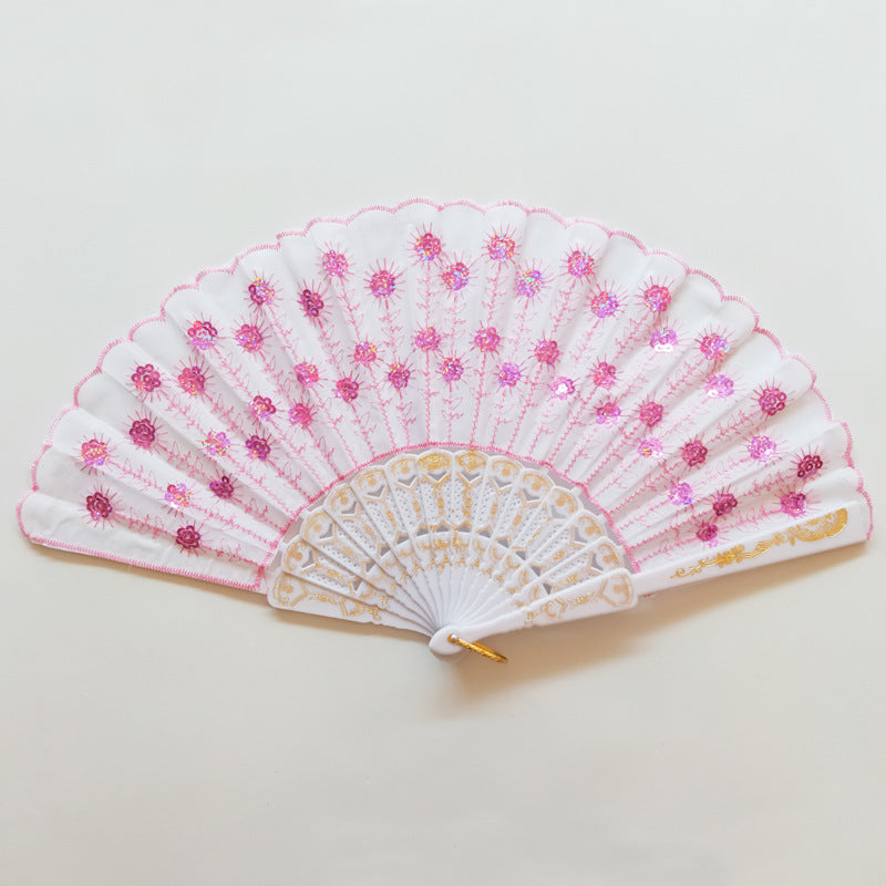 Ladies handcrafted fan with exquisite embroidery Stornfield