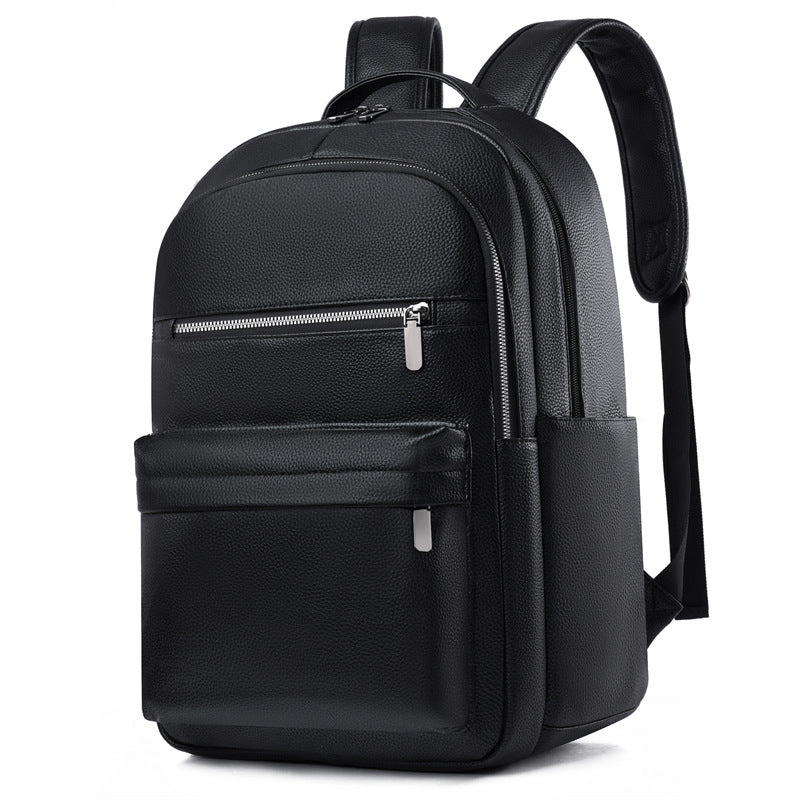 Sleek Textured Leather Backpack Stornfield