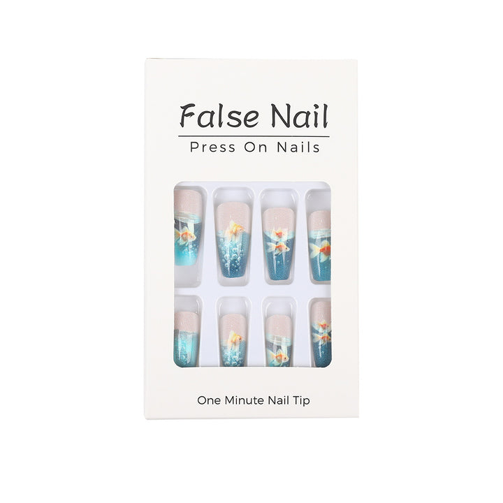 Creative artificial nails with underwater motif Stornfield